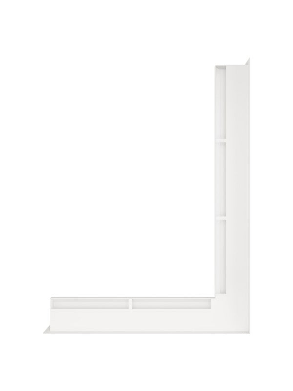 Griglia di ventilazione Angolare per camino 60x800x600 - Loft Angle destra bianca