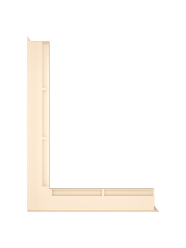 Griglia di ventilazione Angolare per camino 60x800x600 - Loft Angle sinistra crema