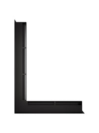 Griglia di ventilazione Angolare per camino 60x800x600 - Loft Angle sinistra nera