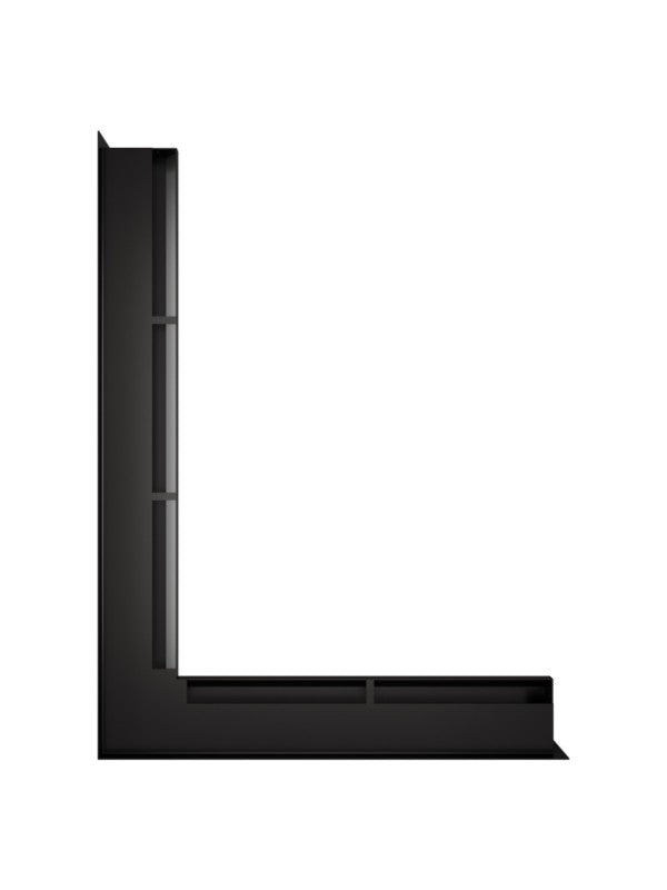 Griglia di ventilazione Angolare per camino 60x800x600 - Loft Angle sinistra nera