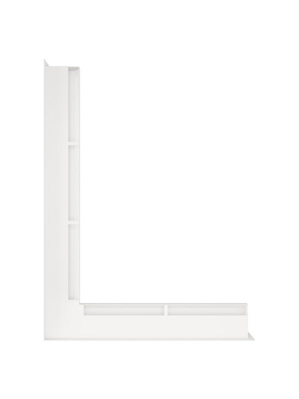 Griglia di ventilazione Angolare per camino 60x800x600 - Loft Angle sinistra bianca