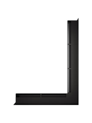 Griglia di ventilazione Angolare per camino 60x800x600 - Loft Angle destra nera