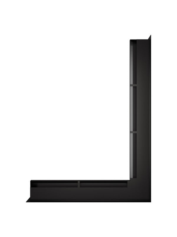 Griglia di ventilazione Angolare per camino 60x800x600 - Loft Angle destra nera