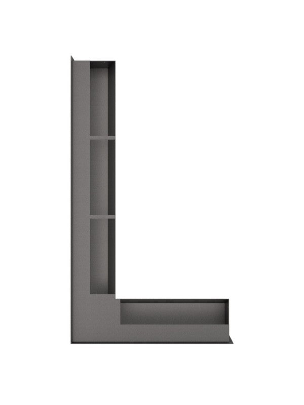 Griglia di ventilazione Angolare per camino 95x800x450 - Loft Angle sinistra grafite