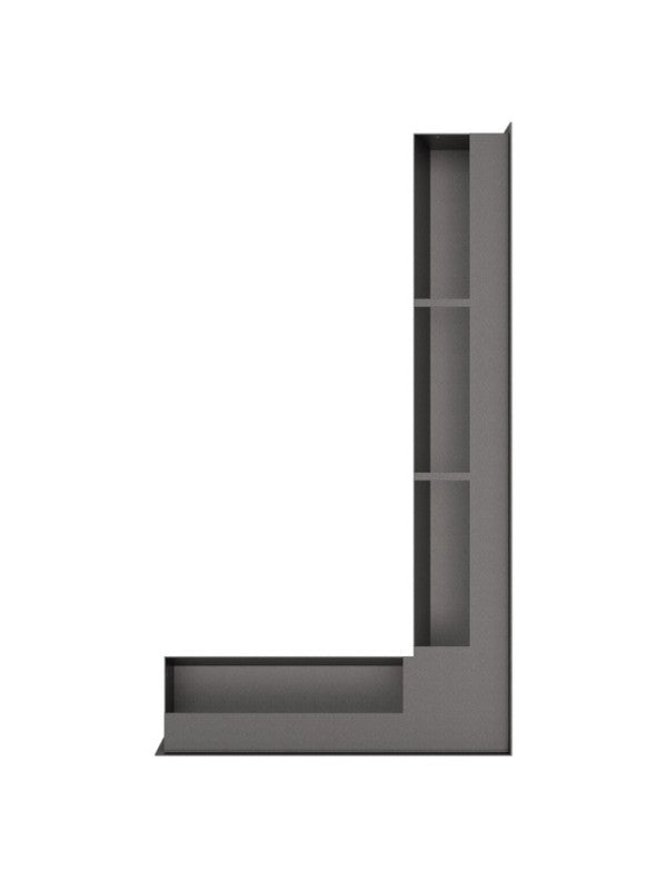Griglia di ventilazione Angolare per camino 95x800x450 - Loft Angle destra grafite