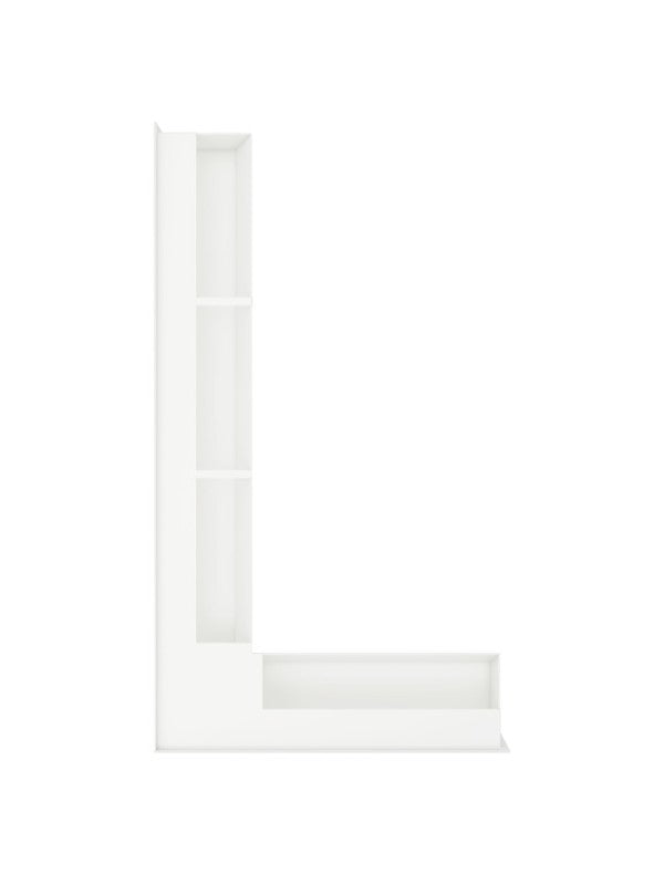 Griglia di ventilazione Angolare per camino 95x800x450 - Loft Angle sinistra bianca