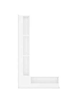 Griglia di ventilazione Angolare per camino 95x800x450 - Loft Angle sinistra bianca