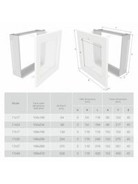 Griglia di ventilazione per camino Bianca - Classic 17x17