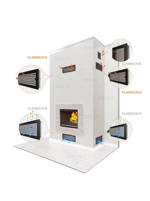 Griglia di ventilazione per camino Bianca - Classic 17x17