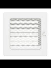 Griglia di ventilazione per camino 17x17 bianca con tapparelle avvolgibili