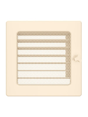 Griglia di ventilazione per camino 17x17  crema con tapparelle avvolgibili