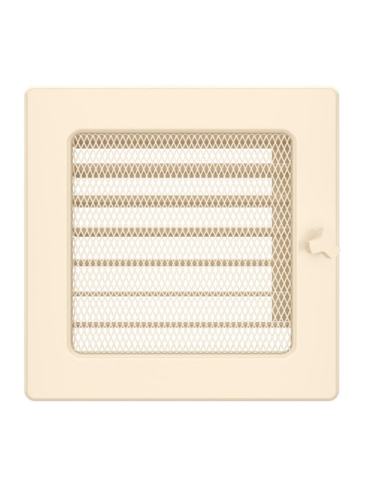 Griglia di ventilazione per camino 17x17  crema con tapparelle avvolgibili