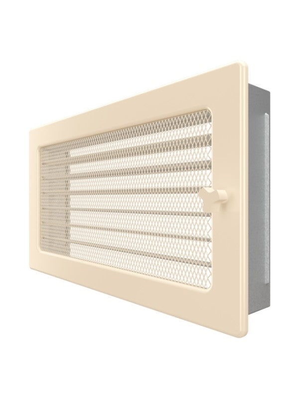 Griglia di ventilazione per camino 17x30  crema con tapparelle avvolgibili