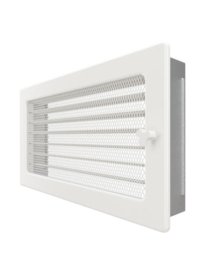 Griglia di ventilazione per camino 17x30 bianca con tapparelle avvolgibili