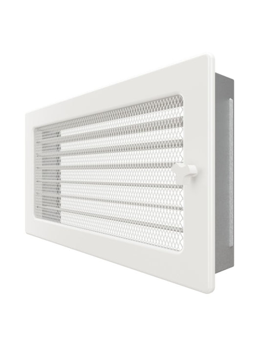Griglia di ventilazione per camino 17x30 bianca con tapparelle avvolgibili