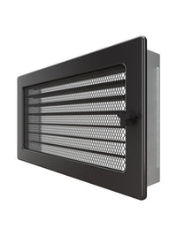 Griglia di ventilazione per camino 17x30  grafite con tapparelle avvolgibili