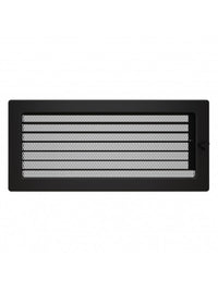 Griglia di ventilazione per camino 17x37 nera con tapparelle avvolgibili