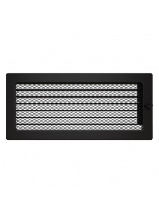 Griglia di ventilazione per camino 17x37 nera con tapparelle avvolgibili