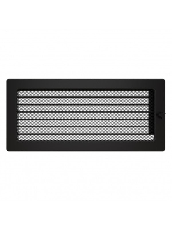 Griglia di ventilazione per camino 17x37 nera con tapparelle avvolgibili