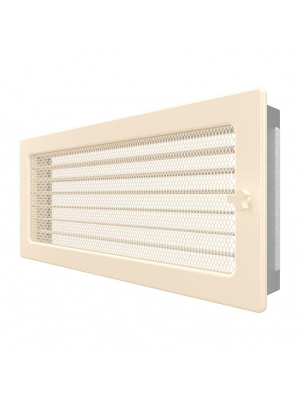 Griglia di ventilazione per camino 17x37  crema con tapparelle avvolgibili