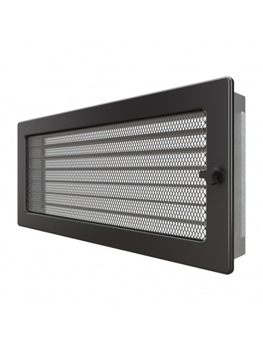 Griglia di ventilazione per camino 17x37  grafite con tapparelle avvolgibili
