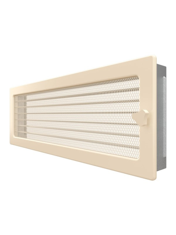 Griglia di ventilazione per camino 17x49 crema con tapparelle avvolgibili