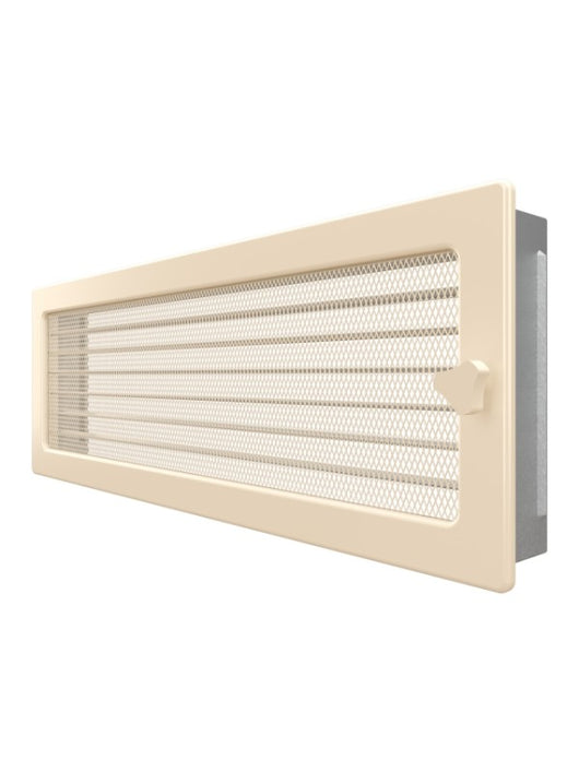 Griglia di ventilazione per camino 17x49 crema con tapparelle avvolgibili