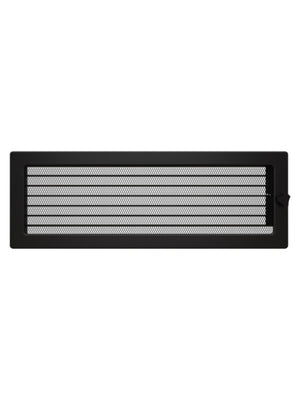 Griglia di ventilazione per camino 17x49 nera con tapparelle avvolgibili