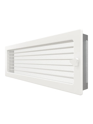 Griglia di ventilazione per camino 17x49 bianca con tapparelle avvolgibili