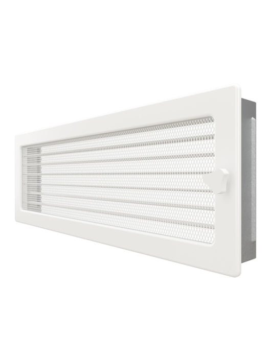Griglia di ventilazione per camino 17x49 bianca con tapparelle avvolgibili