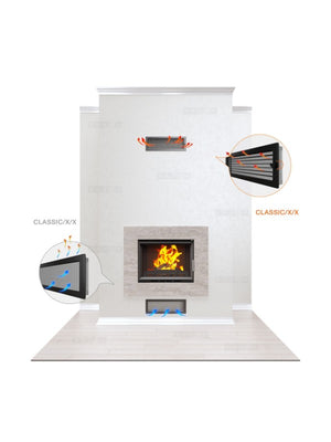 Griglia di ventilazione per camino Crema- Classic 17x49