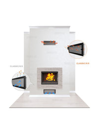 Griglia di ventilazione per camino Grafite - Classic 17x49