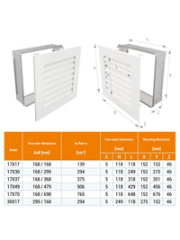 Griglia di ventilazione per camino Bianca - Hide 17x49