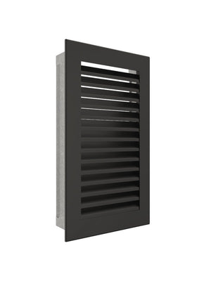 Griglia di ventilazione per camino Nera- Hide Verticale 30x17