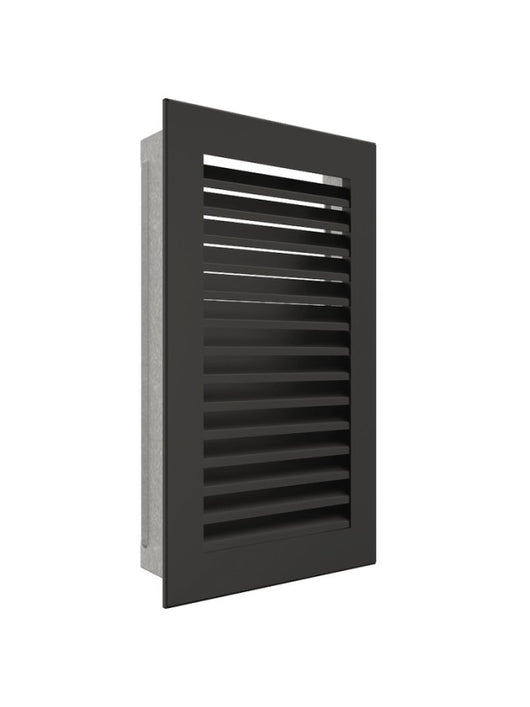 Griglia di ventilazione per camino Nera- Hide Verticale 30x17