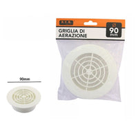 Trade Shop - Griglia Di Ventilazione Rotonda Diametro 90 Mm Aspirazione Aria Aerazione 71397 -