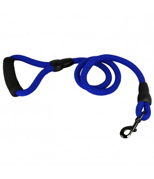 Guinzaglio A Corda Nylon Cani Cane Taglia Media 120 Cm Con Moschettone Nero         