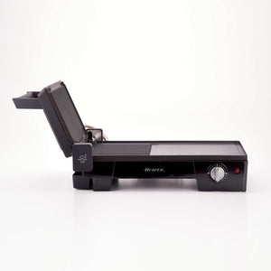 Griglia Elettrica 3 in 1 - Barbecue, Piastra Liscia e Rigata, Apertura 180°