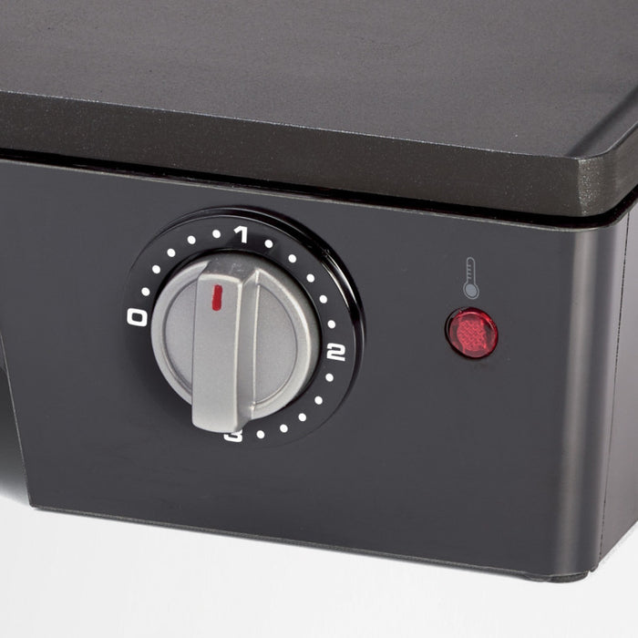 Griglia Elettrica 3 in 1 - Barbecue, Piastra Liscia e Rigata, Apertura 180°