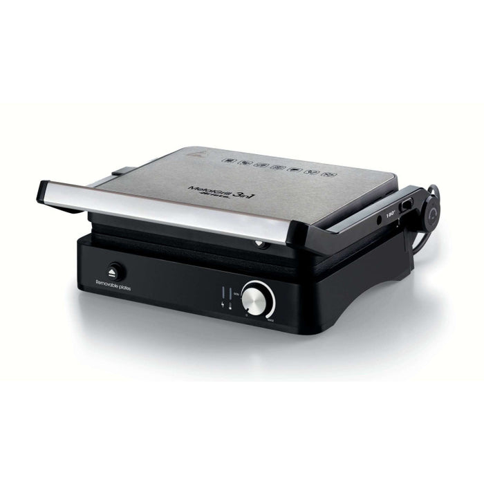 Griglia elettrica 3in1 2000W - 3 modalità di cottura - Piastre antiaderenti - Silver/Black