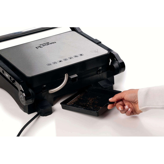 Griglia elettrica 3in1 2000W - 3 modalità di cottura - Piastre antiaderenti - Silver/Black