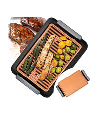 Griglia Elettrica Senza Fumo Grill Smokeless Rivestimento Ceramica Antiaderente         