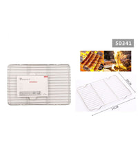 Griglia In Acciaio 31 X 20cm Mensola Per Barbecue Vapore Cuocere Arrostire 50341         