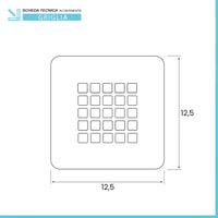 Griglia per piatto doccia in acciaio inox quadrata 12,5x12,5 cm