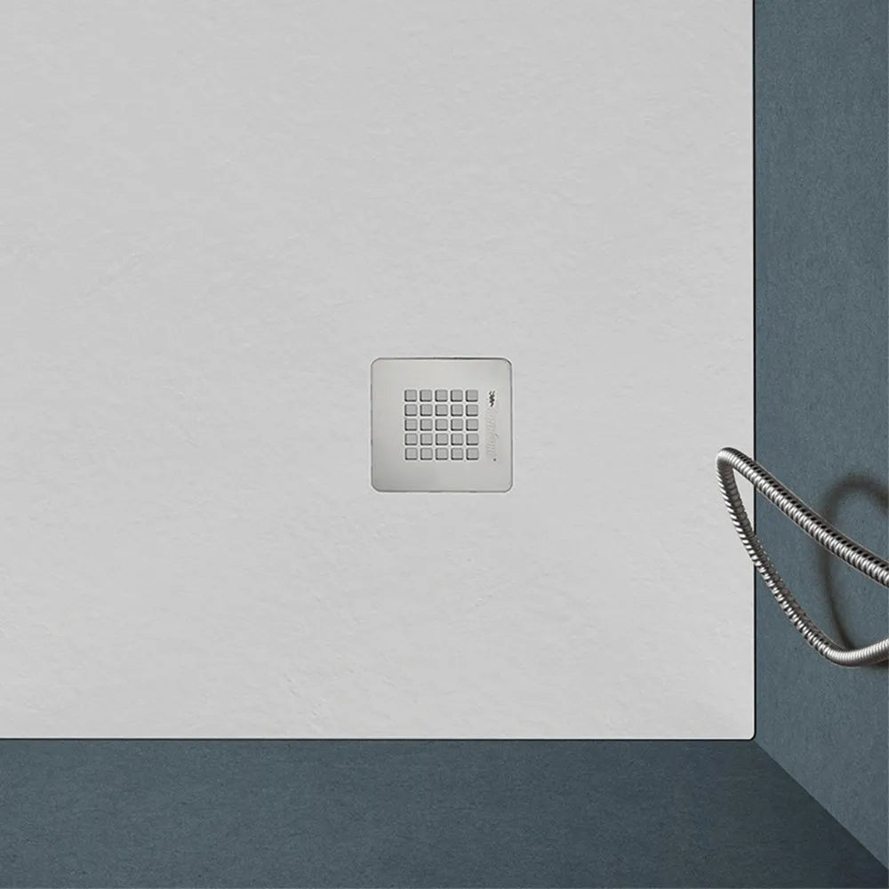 Griglia per piatto doccia in acciaio inox quadrata 12,5x12,5 cm