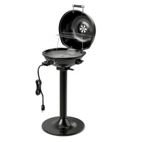 Grill portatile verticale con griglia scaldavivande rimovibile antiaderente, Grill elettrico per uso interno ed esterno-Accessori per barbecue