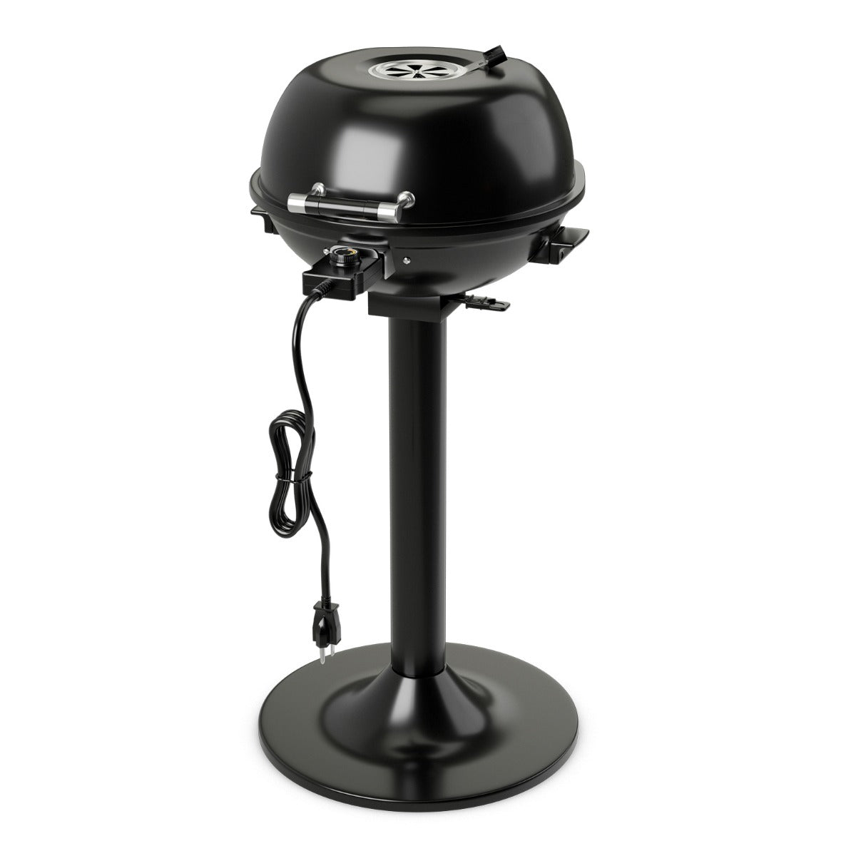 Grill portatile verticale con griglia scaldavivande rimovibile antiaderente, Grill elettrico per uso interno ed esterno-Accessori per barbecue