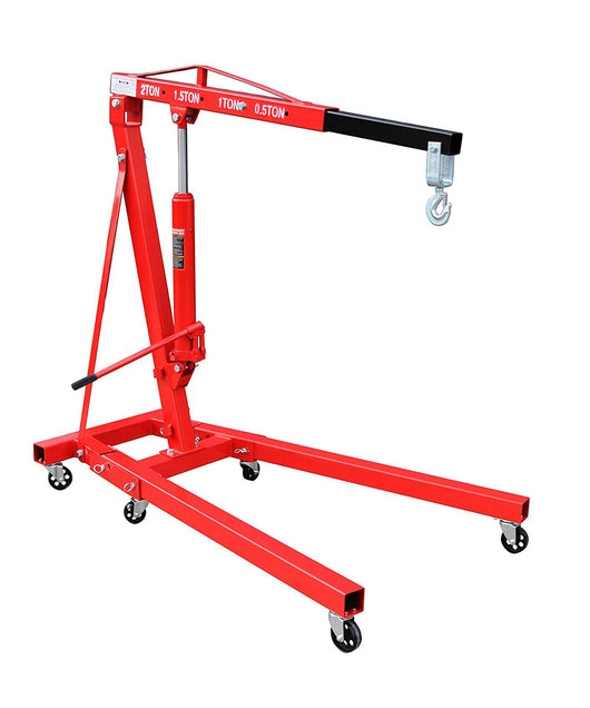 Gru idraulica pieghevole gruetta per officina sollevamento motori 2000 kg