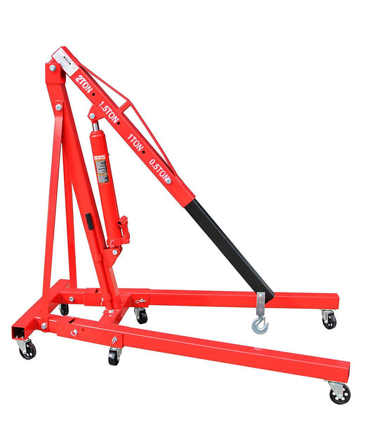 Gru idraulica pieghevole gruetta per officina sollevamento motori 2000 kg