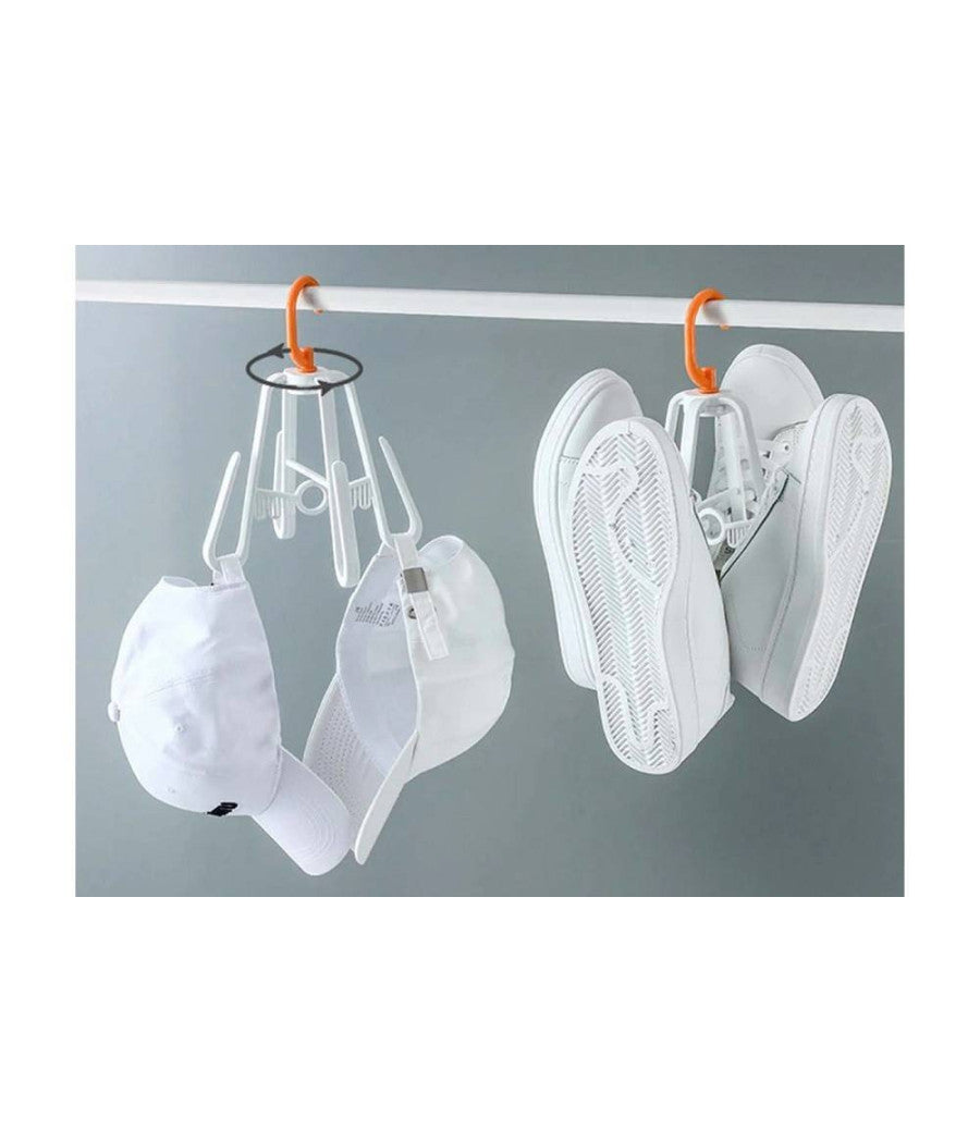 Gruccia Per Scarpe Pieghevole Portascarpe Appendino Gancio Multifunzionale         